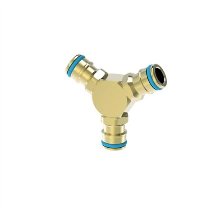 Brass 3 way hose connector-4